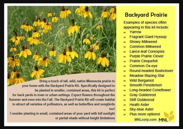 Native Plant Kit - Backyard Prairie Kit